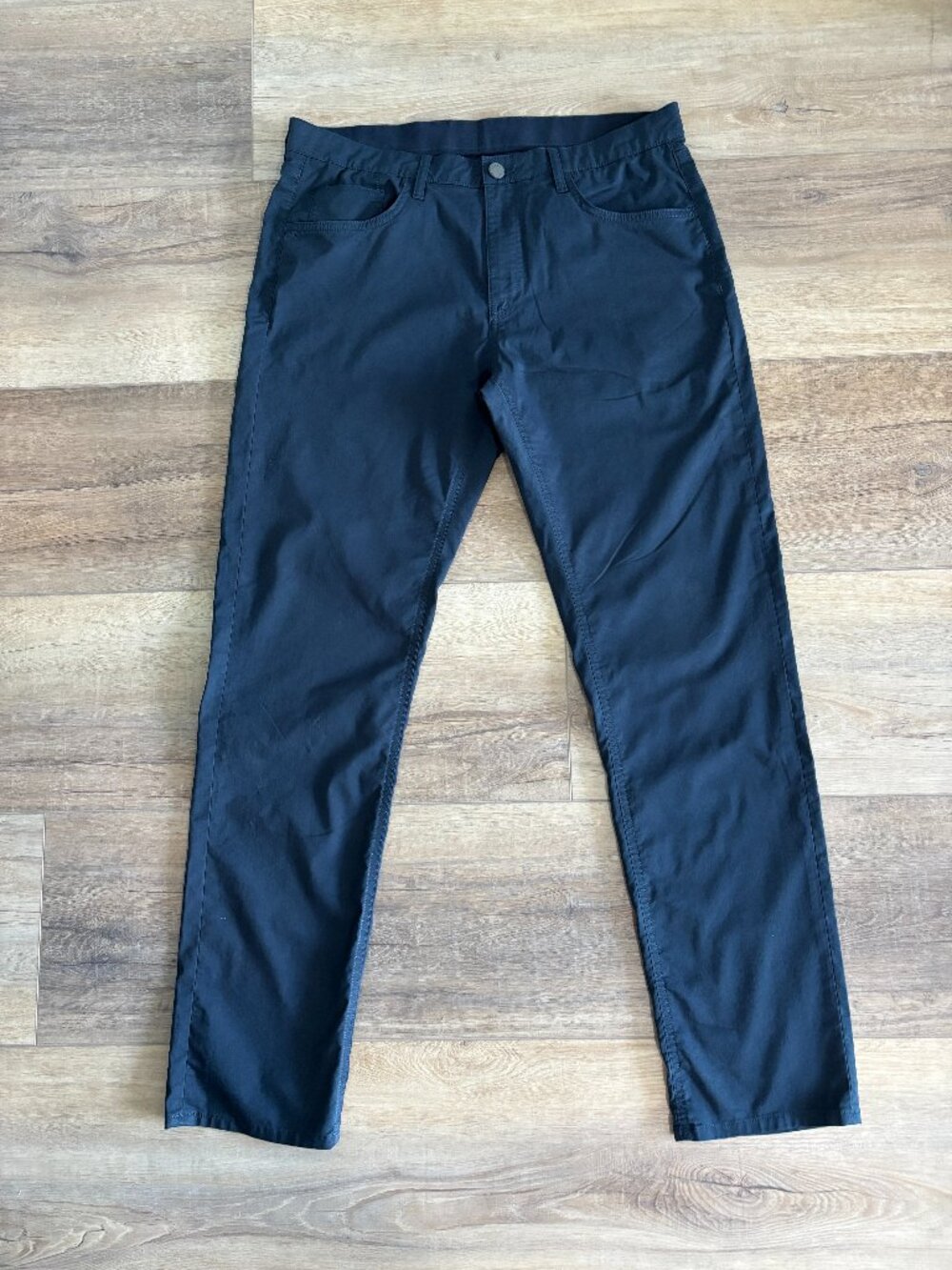 Faherty Brand Men’s Navy Stretch Pants Size 33 – Organic Cotton Coolmax Comfort